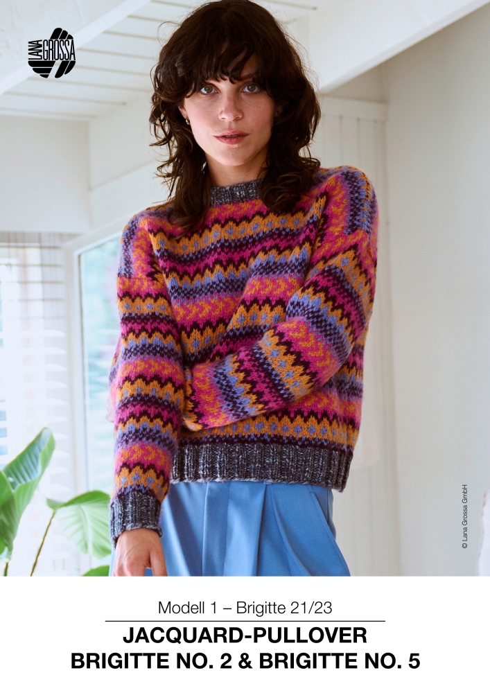 Jacquard-Pullover Brigitte No. 2 & Brigitte No. 5