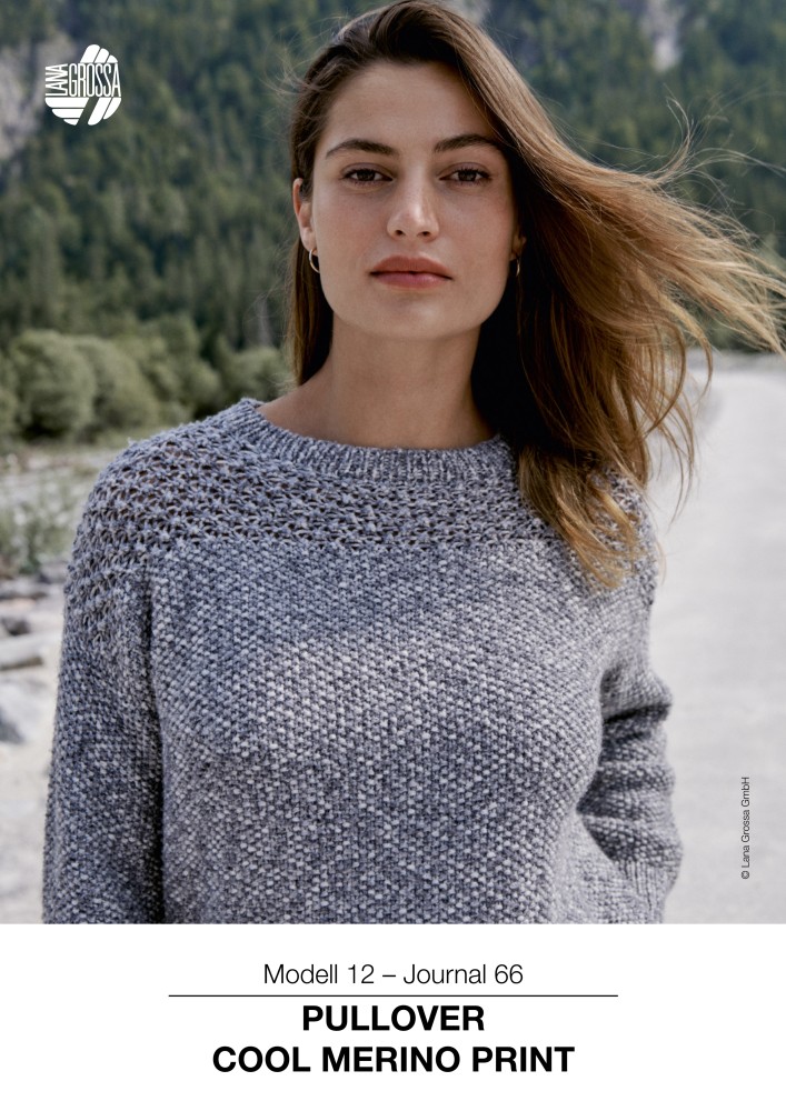 Pullover Cool Merino Print Modell 12 Journal 66