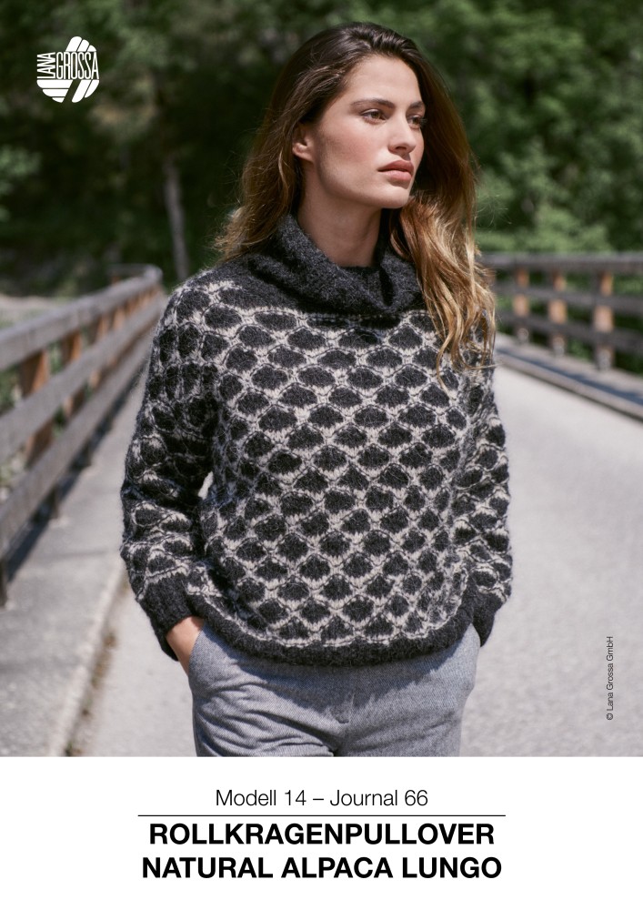 Rollkragenpullover Natural Alpaca Lungo