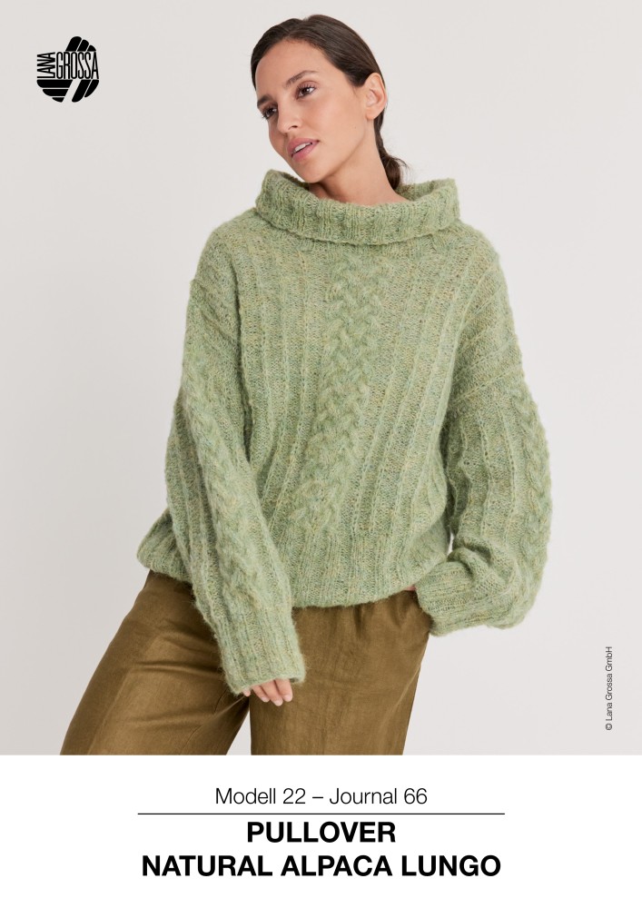 Pullover Natural Alpaca Lungo