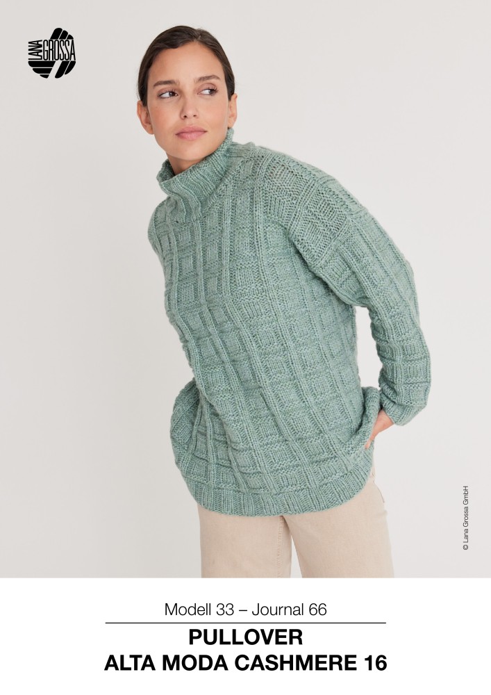 Pullover aus Alta Moda Cashmere 16 mit Würfelmuster