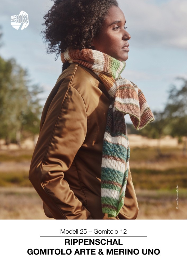 Rippenschal Gomitolo Arte & Merino Uno