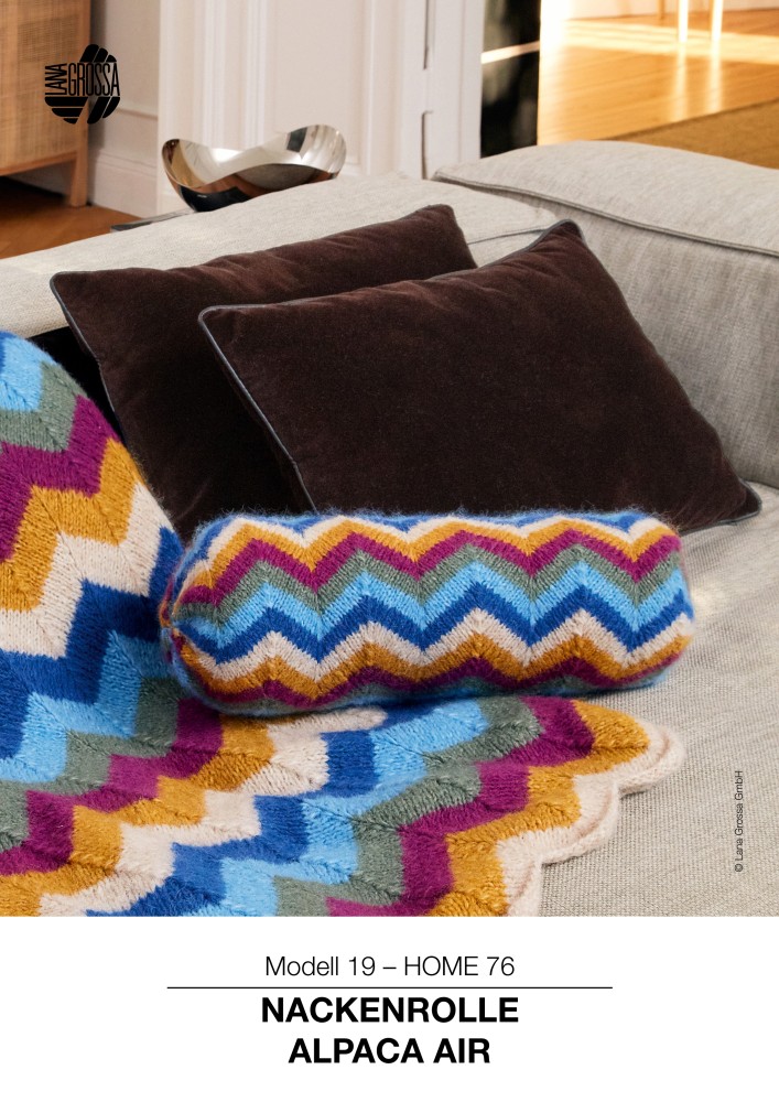 Nackenrolle im Zackenmuster aus Alpaca Air