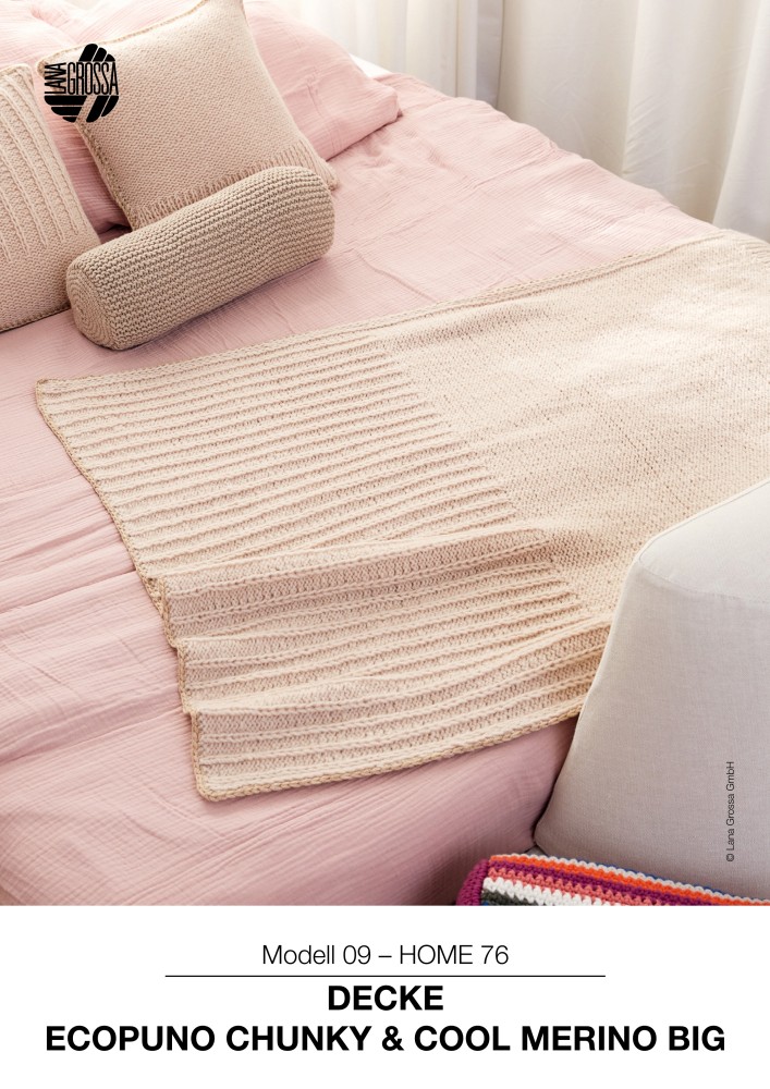 Decke aus Ecopuno Chunky & Cool Merino Big