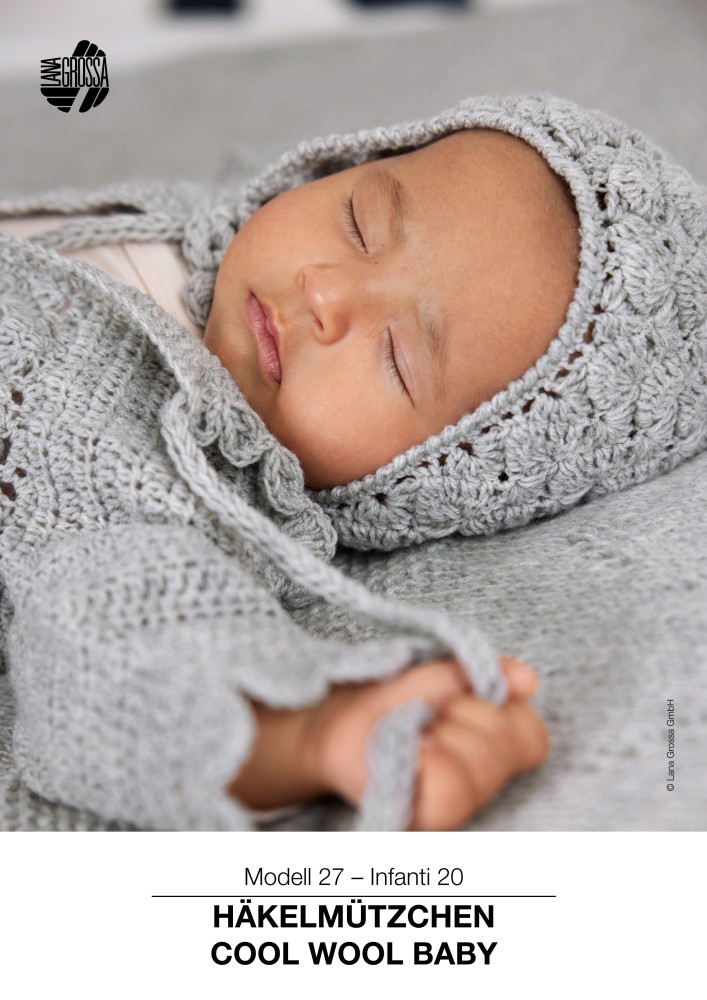 Häkelmützchen Cool Wool Baby