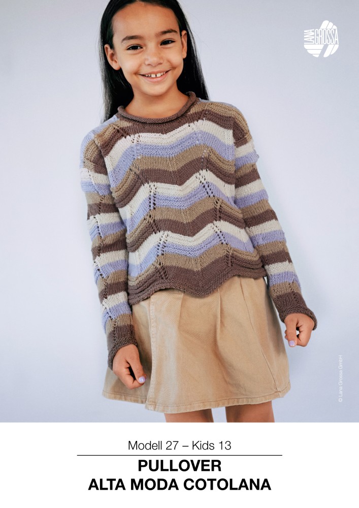 Pullover Kids 13 in Zacken-Lochmuster