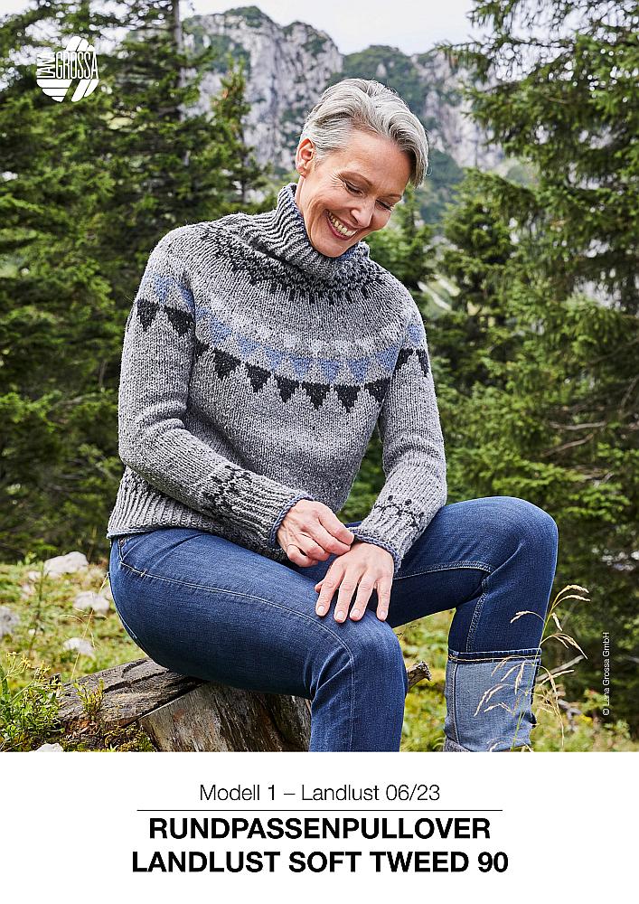 Rundpassenpullover Landlust Soft Tweed 90