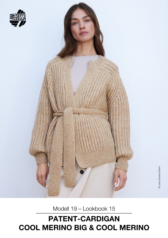 Patent-Cardigan Cool Merino Big & Cool Merino