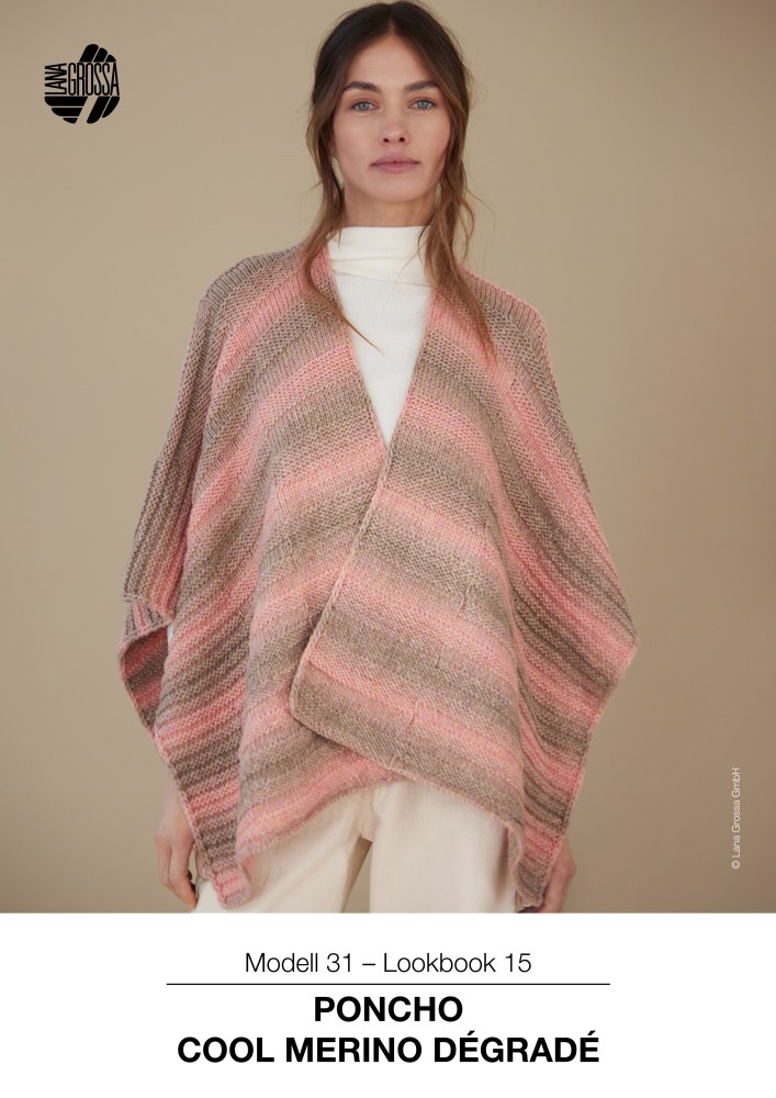 Poncho Cool Merino Dégradé