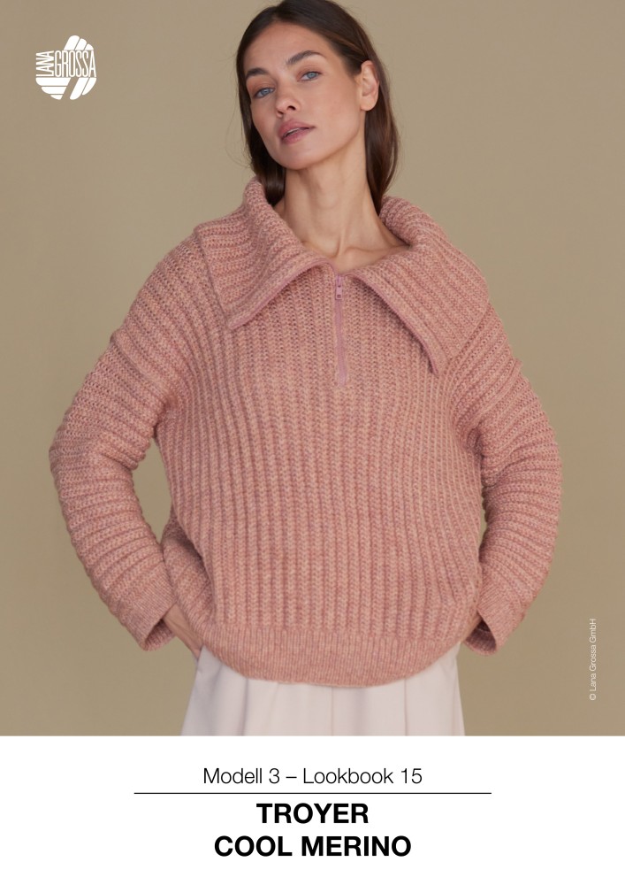 Troyer Pullover in falschem Patentmuster