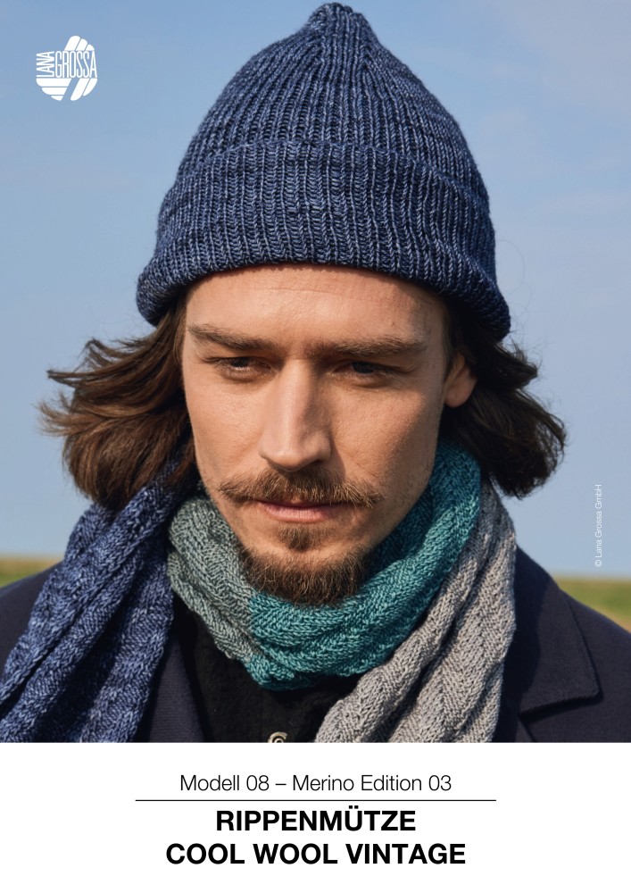 Rippenmütze Cool Wool Vintage