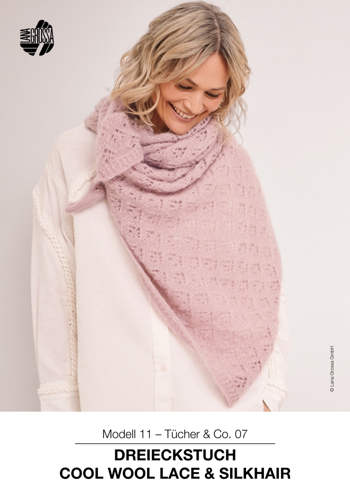 Dreieckstuch Cool Wool Lace & Silkhair