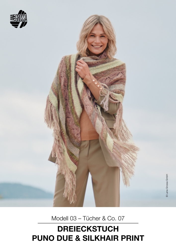Dreieckstuch Puno Due & Silkhair Print