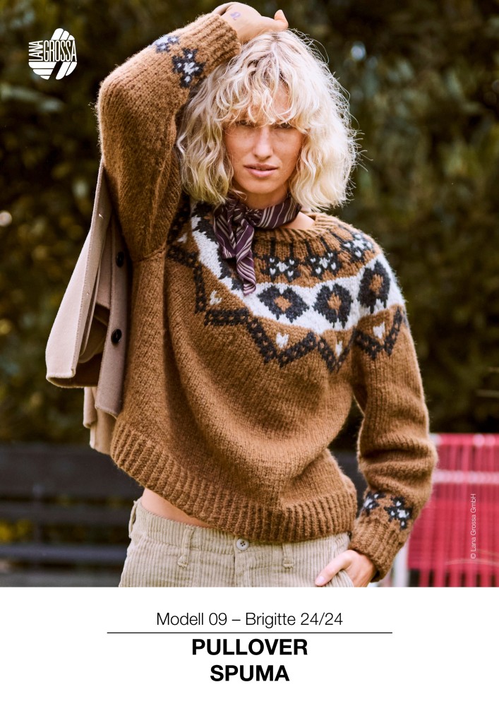 Pullover Spuma mit Norweger-Rundpasse