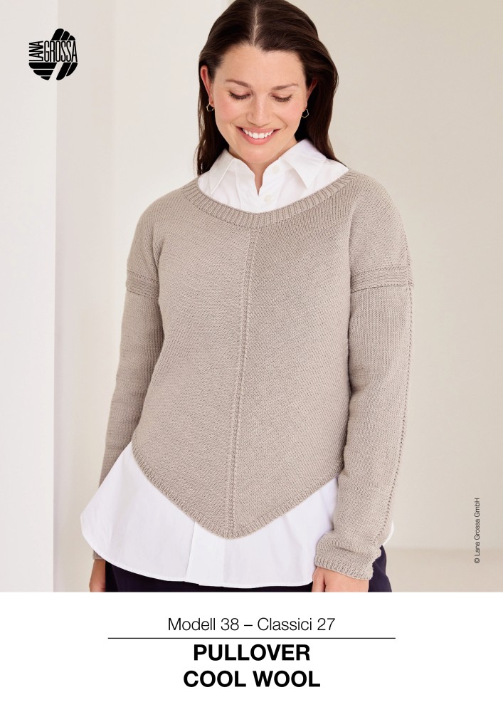 Pullover Classici 27 mit spitz zulaufendem Saum in Cool Wool