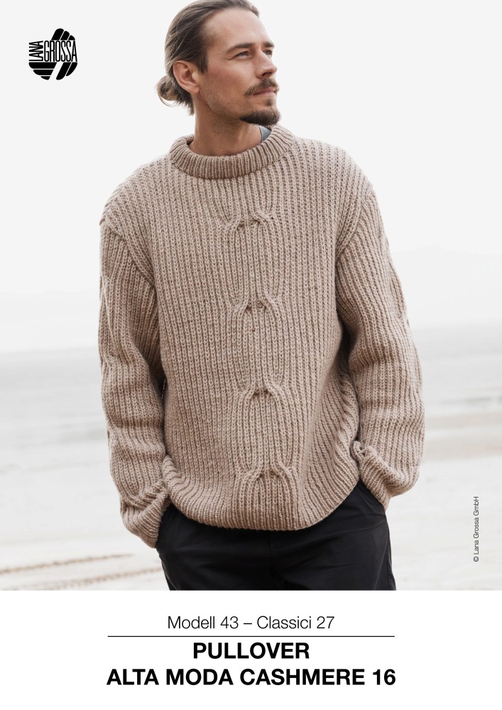 Pullover Classici 27 mit Zopfmuster in Alta Moda Cashmere 16