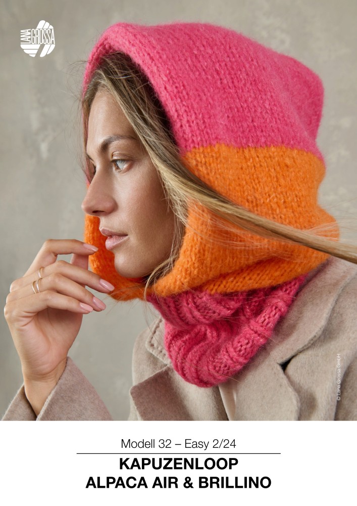 Kapuzenloop Alpaca Air & Brillino