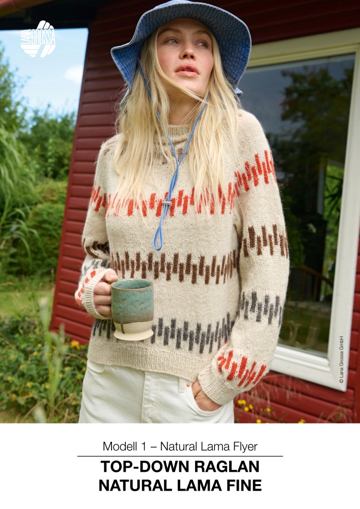 Natural Lama Flyer Raglanpullover