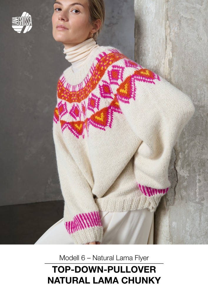 Natural Lama Flyer Top-Down-Pullover