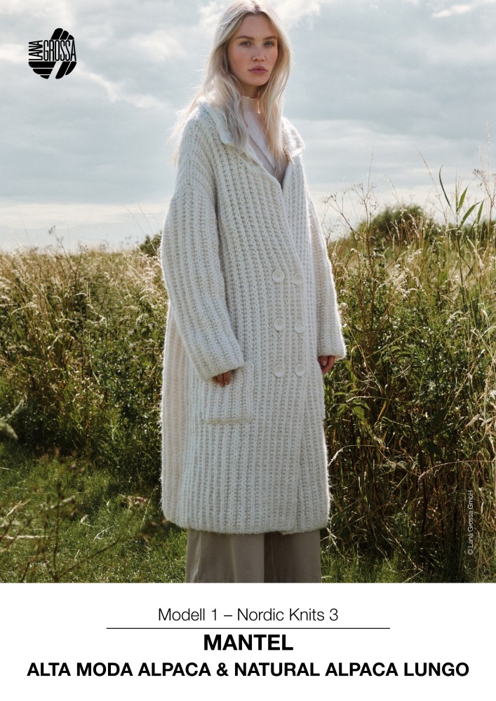 Mantel Nordic Knits 3 aus Alta Moda Alpaca & Natural Alpaca Lungo