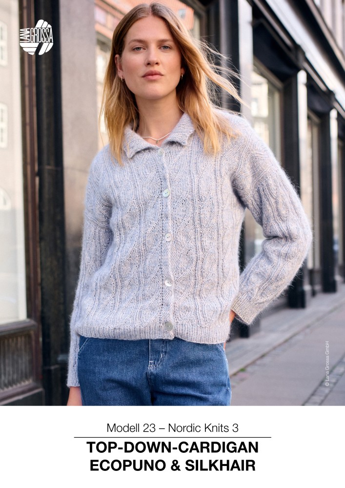 Top-Down-Cardigan Ecopuno & Silkhair