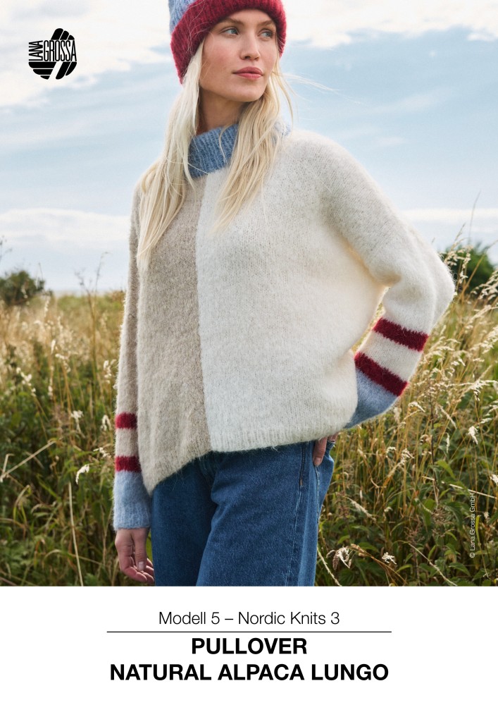 Pullover Natural Alpaca Lungo