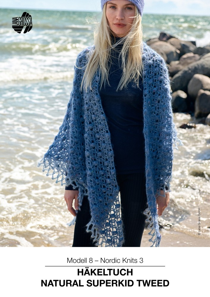 Häkeltuch Natural Superkid Tweed