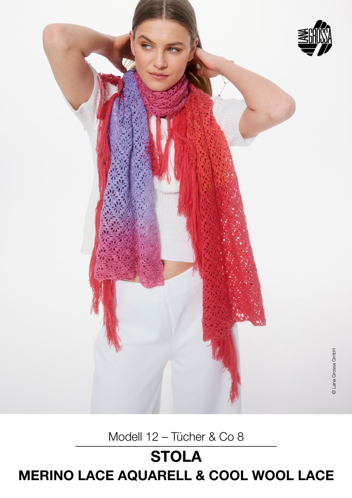 Stola Merino Lace Aquarell & Cool Wool Lace