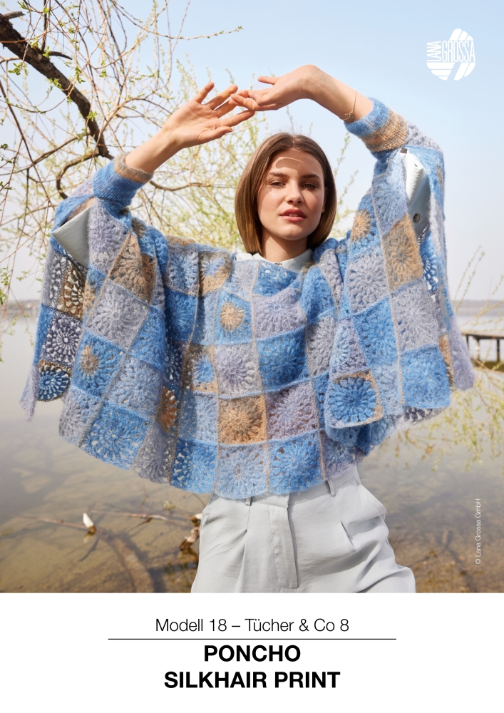 Poncho Silkhair Print