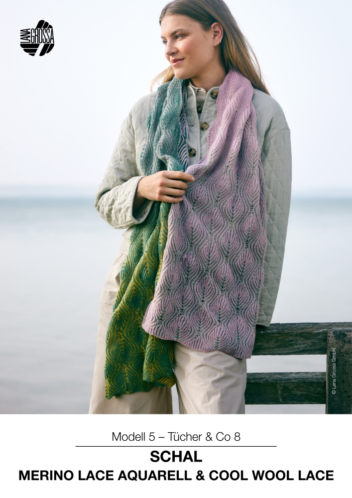 Schal Merino Lace Aquarell & Cool Wool Lace