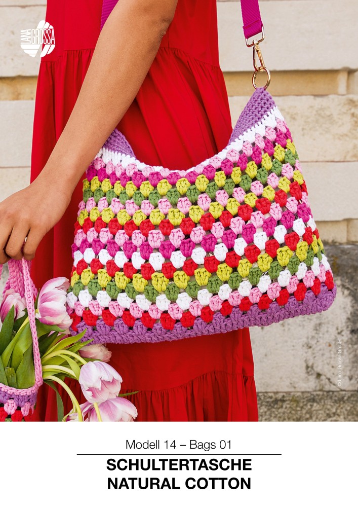 Schultertasche Natural Cotton