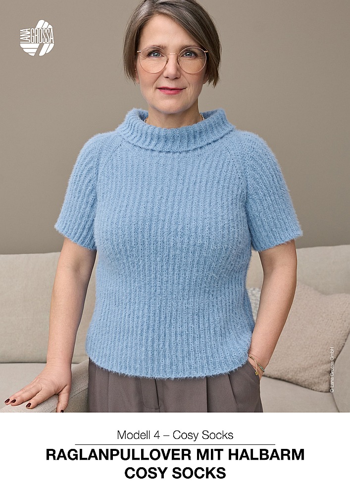 Raglanpullover mit Halbmarm Cosy Socks