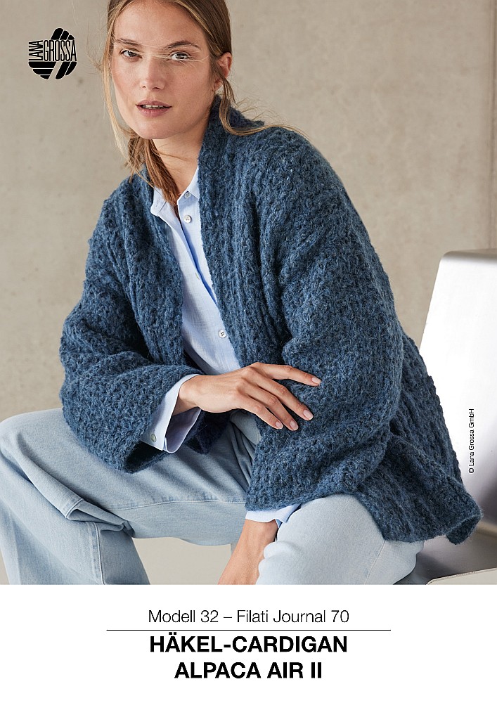 Häkel-Cardigan Alpaca Air II