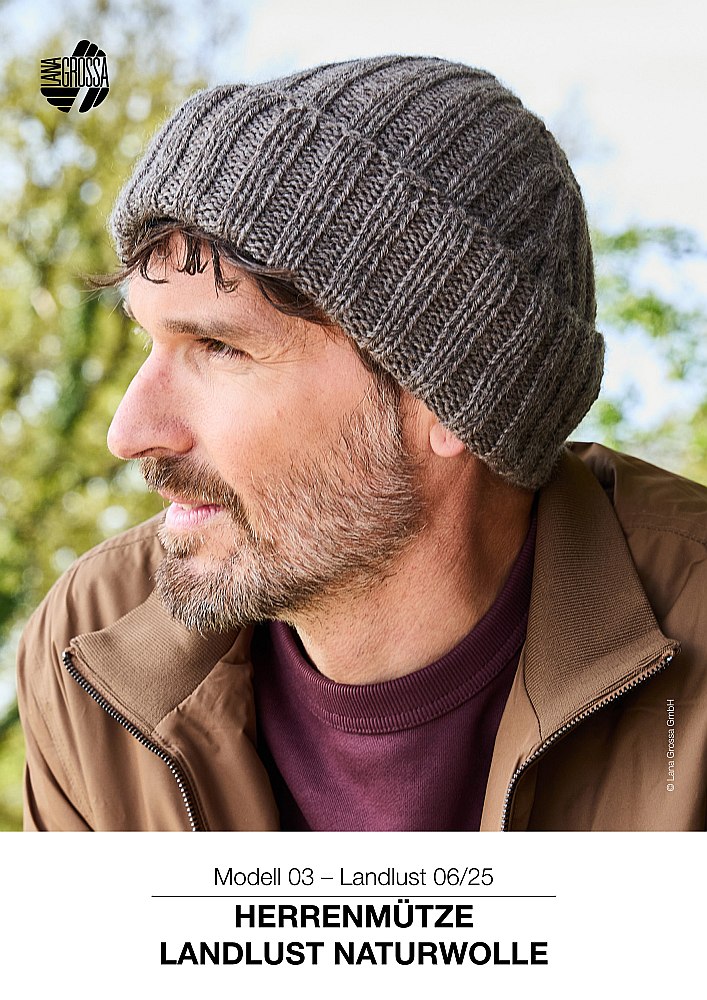 Herrenmütze Landlust Naturwolle