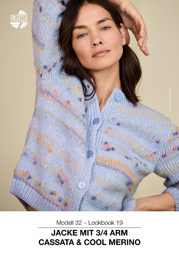 Jacke mit 3/4 Arm aus Cassata & Cool Merino