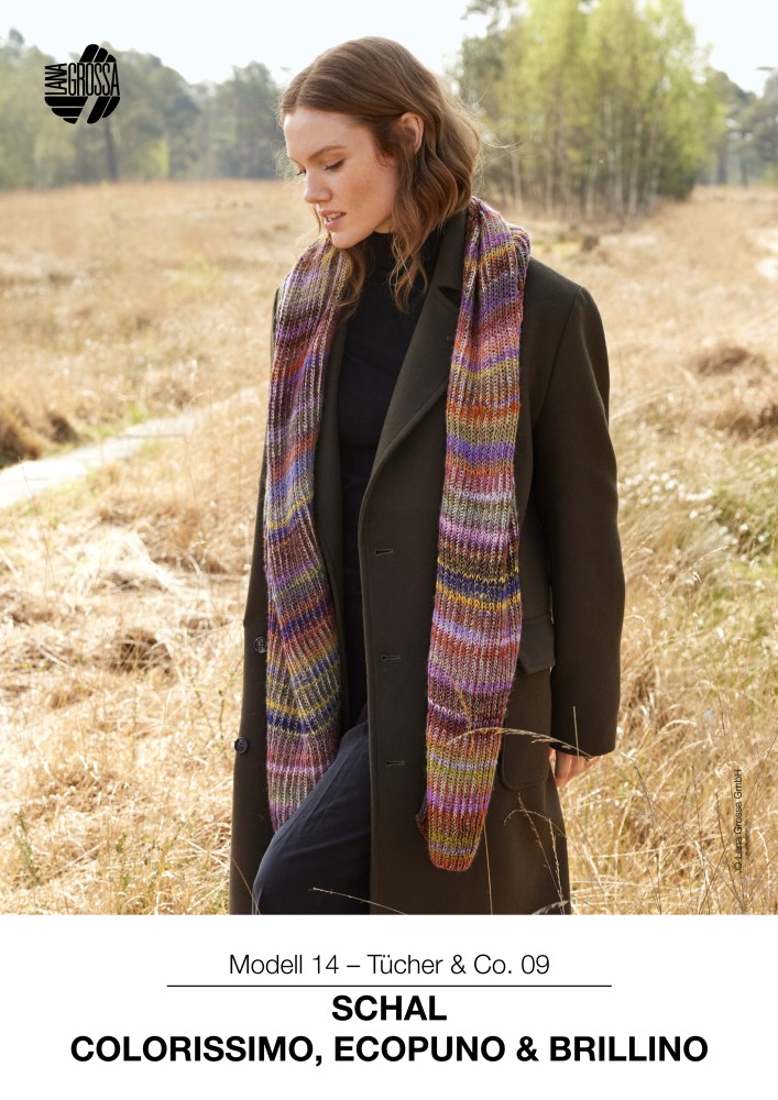 Schal mit Colorissimo, Ecopuno & Brillino