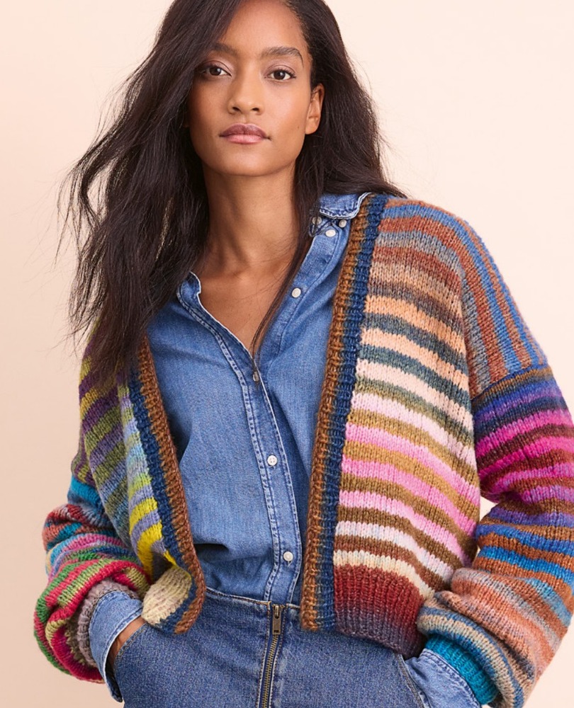 Streifen-Cardigan Candy Modell 2