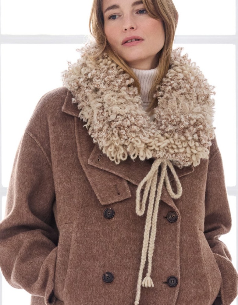 Kragen aus Chapeau, Orsetto Mouliné & Pelliccia