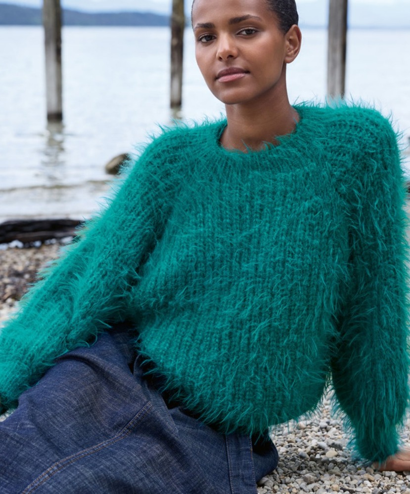 Top-Down-Pullover ‚Basta‘ im Halbpatentmuster