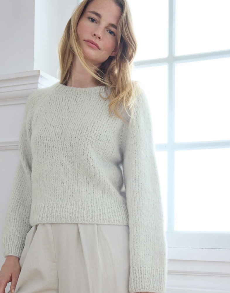 Top-Down Raglan-Pullover Alpaca Air II