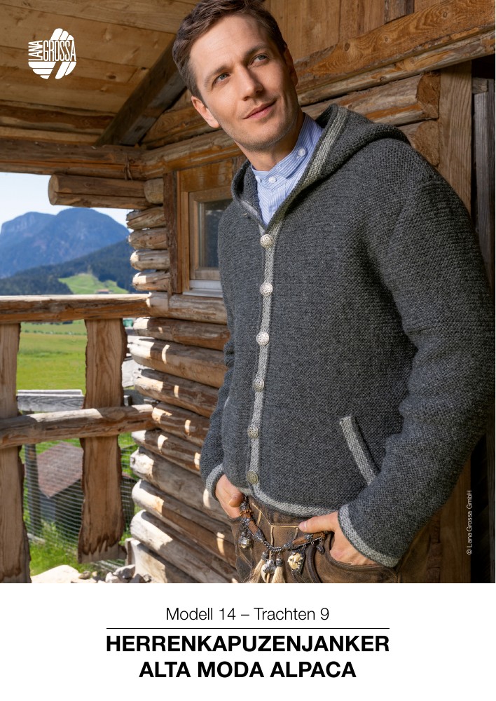 Herrenkapuzenjanker Alta Moda Alpaca