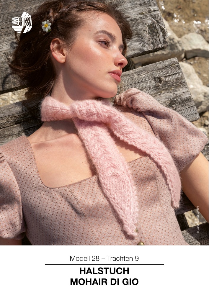 Halstuch Mohair di Gio im Zopfmuster