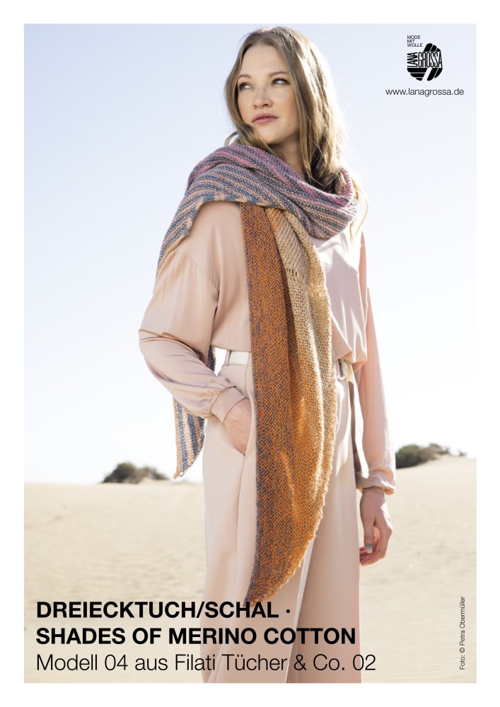 Dreiecktuch/Schal Shades of Merino Cotton